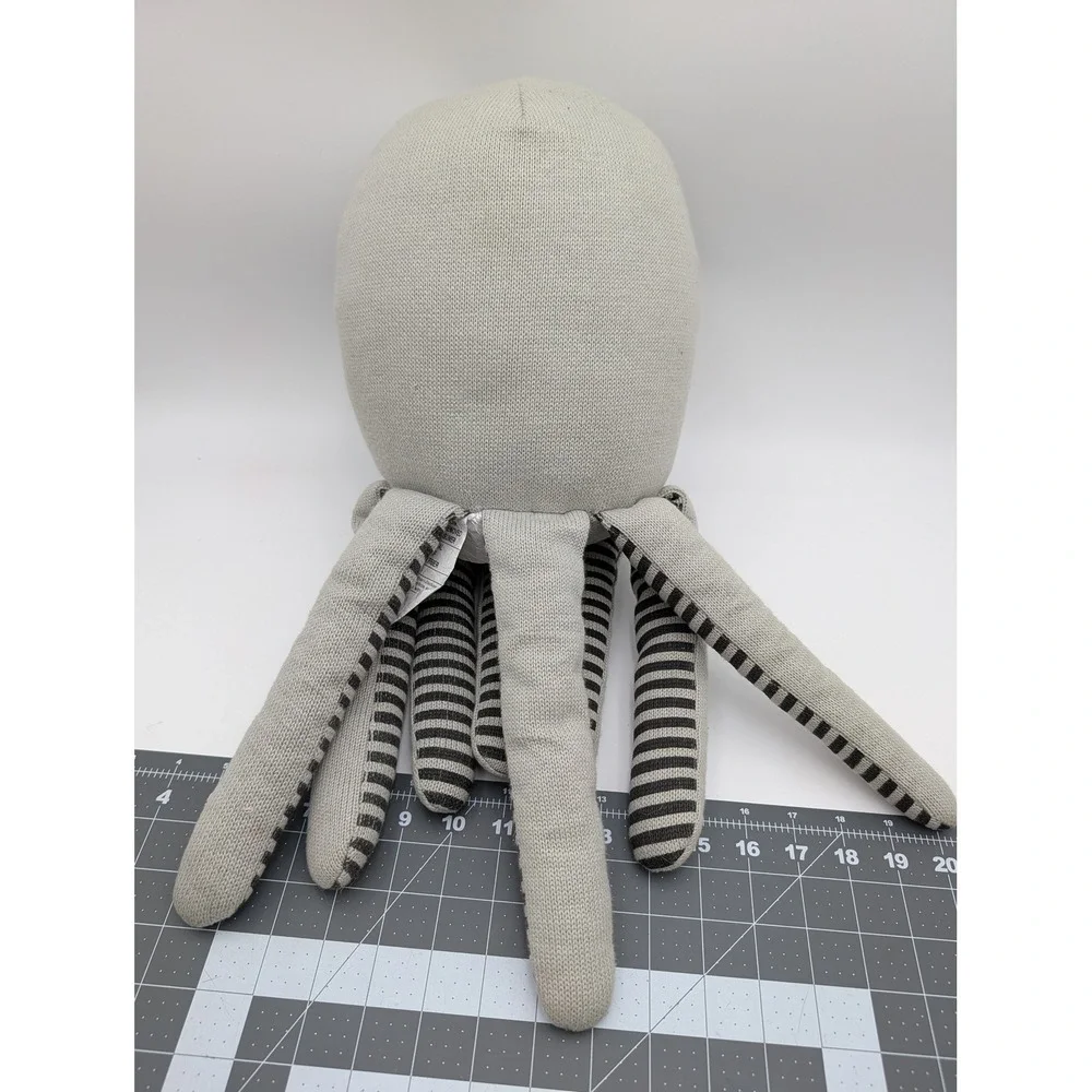 Pillowfort Octopus Pillow Plush‎ Gray Knit 18 Inch Stuffed Animal Toy